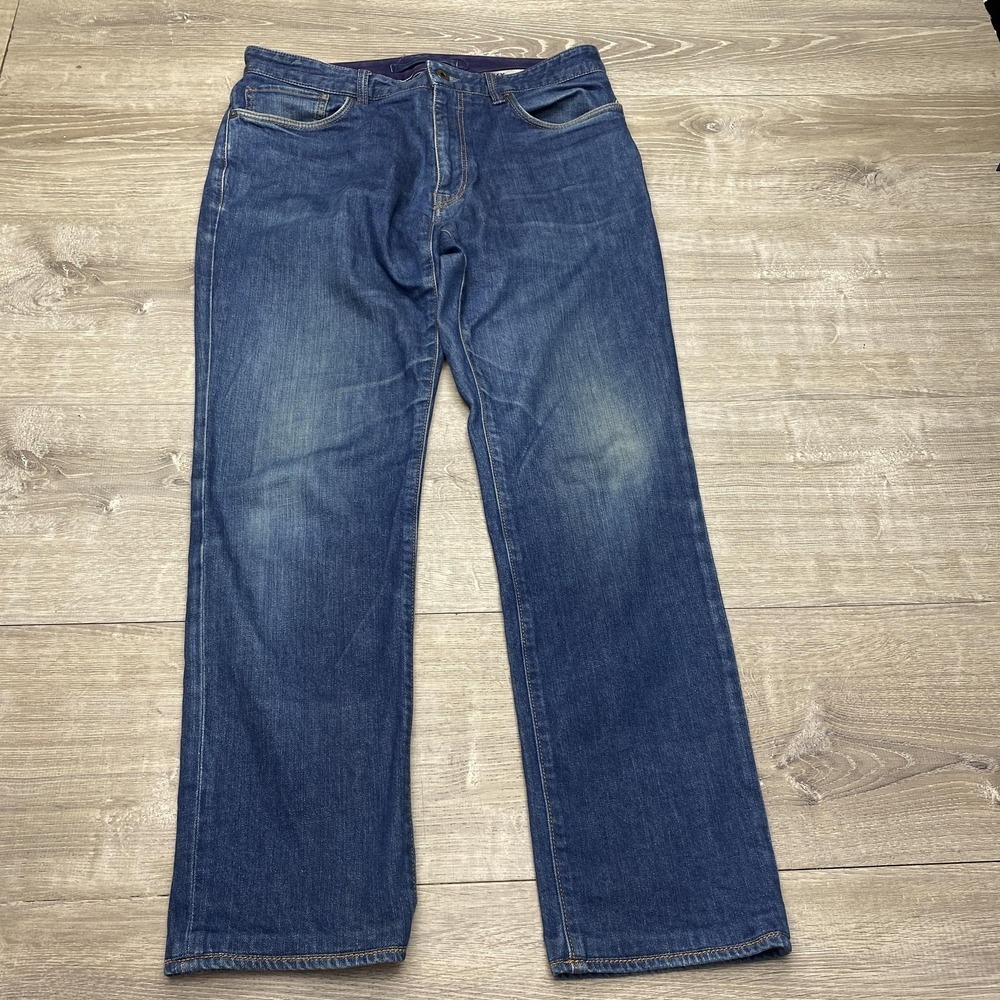Incotex Ray‎ Regular Jeans Mens 34x30 Blue Medium Straight Leg Denim 5 Pocket